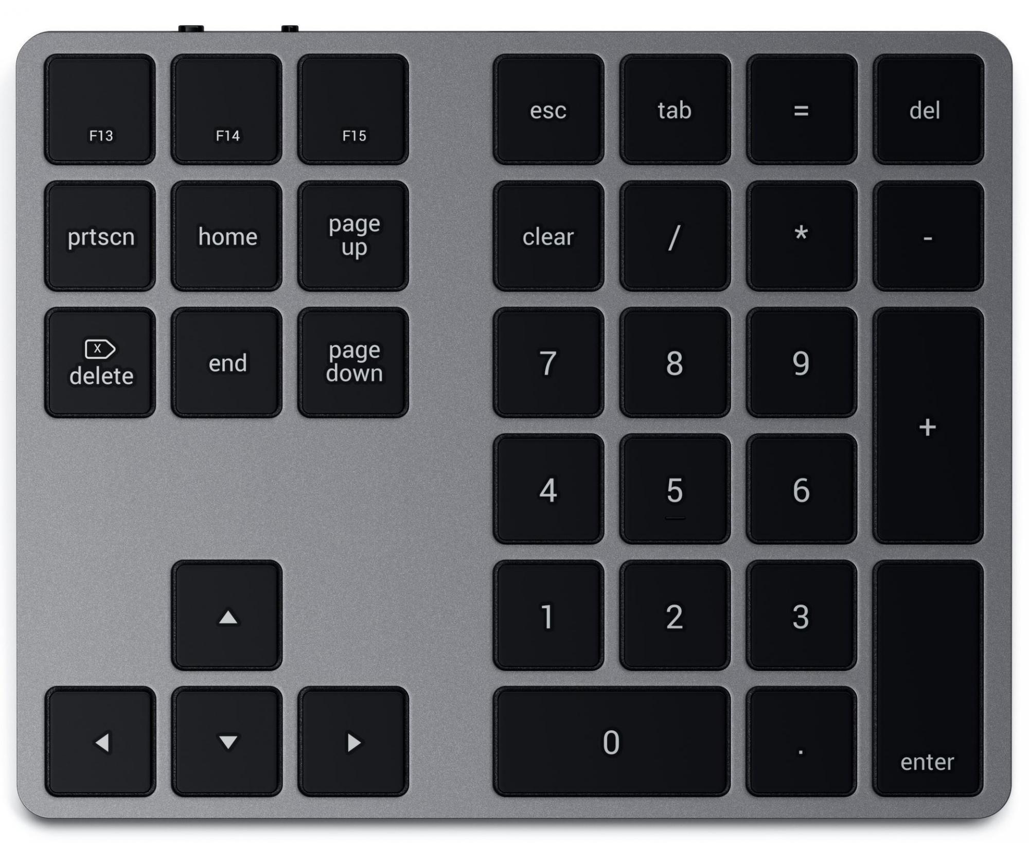 Беспроводной блок клавиатуры Satechi Aluminum Extended Keypad. Цвет серый космос.