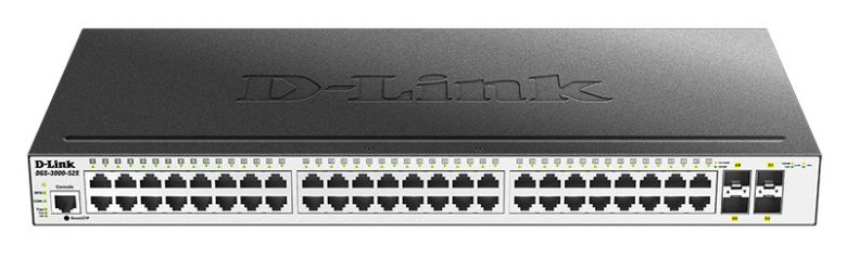 Коммутатор D-Link DGS-3000-52X DGS-3000-52X/B 48x100Mb 4SFP+ управляемый