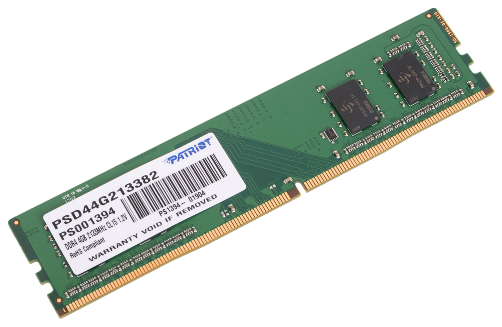 Оперативная память DIMM 4 Гб DDR4 2133 МГц Patriot (PSD44G213382) PC4-17000