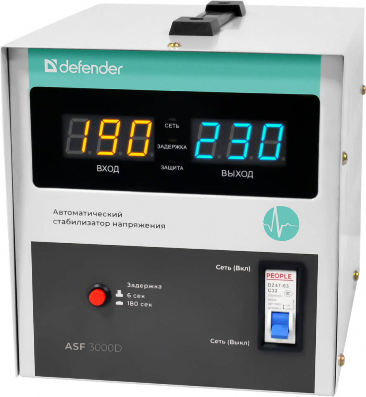 Стабилизатор напряжения ASF 3000D напольный 1800Вт метал корпус, терминал Voltage stabilizer