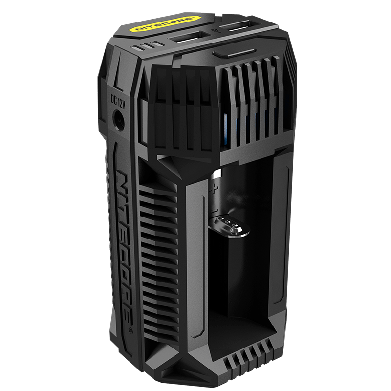Автомобильное зар./устр. Nitecore V2 2A черный (17179)