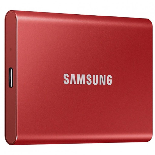 Твердотельный накопитель Samsung External SSD T7, 2000GB, USB Type-C, R/W 1000/1050MB/s, Red