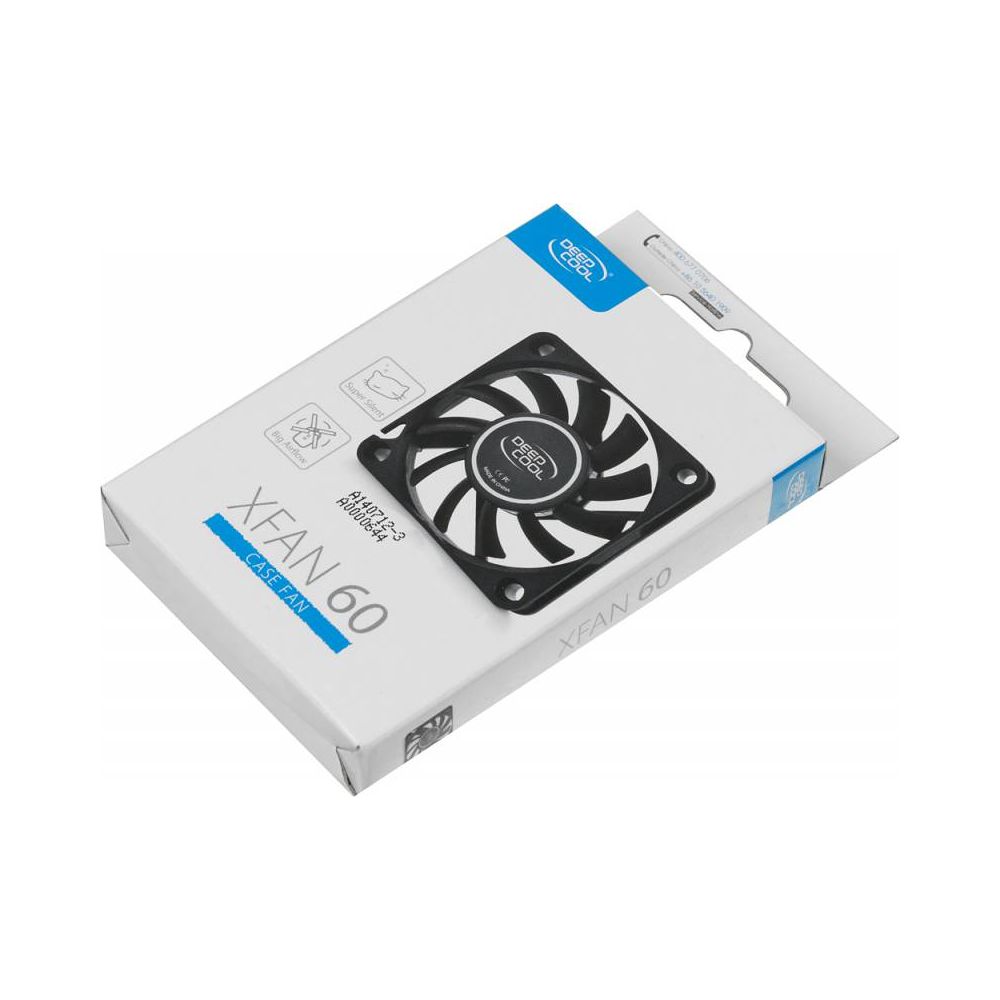 Вентилятор DEEPCOOL XFAN 60 [60 x 60 мм, 3 pin / Molex, 3000 об/мин - 3000 об/мин, 24.3 дБ - 24.3 дБ, в комплекте - 1 шт.]