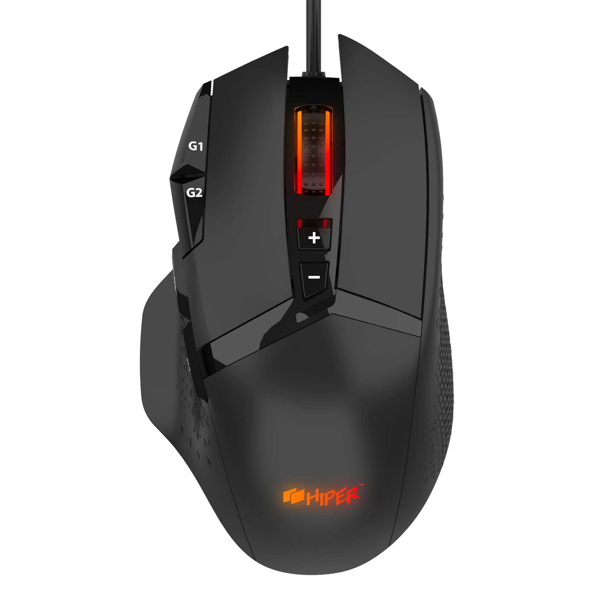 HIPER DRACO Игровая мышь чёрная (USB, 6 кнопок, 6000 dpi, PMW3327, OMRON+Kailh, RGB подсветка)