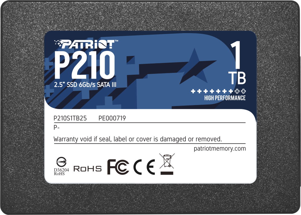 SSD жесткий диск SATA2.5" 1TB P210 P210S1TB25 PATRIOT