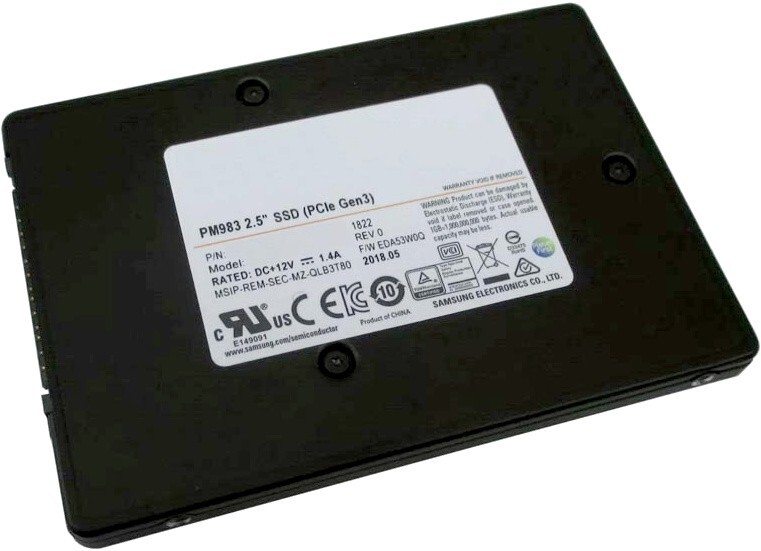 Твердотельный накопитель SSD SAMSUNG PM983 7.68TB Enterprise, U.2 2.5”