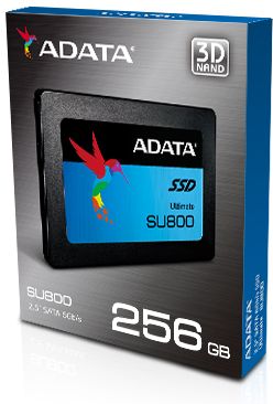 Твердотельный накопитель ADATA SSD Ultimate SU800, 256GB, 2.5" 7mm, SATA3