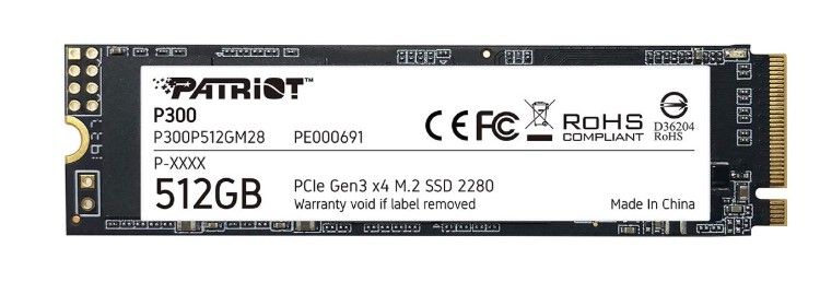 SSD жесткий диск M.2 2280 512GB P300 P300P512GM28 PATRIOT