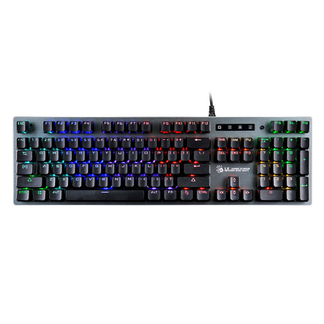 Клавиатура A4Tech Bloody B765 механическая серый USB for gamer LED