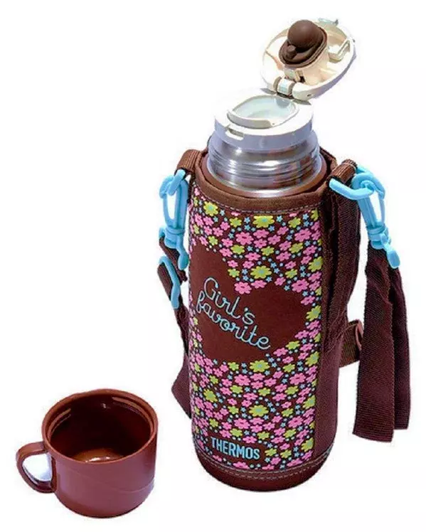 Термос Thermos FFR-1004-WF 1л. коричневый с чехлом (699018)