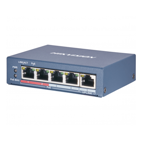 Коммутатор 4PORT 1000M POE DS-3E0505P-E/M HIKVISION