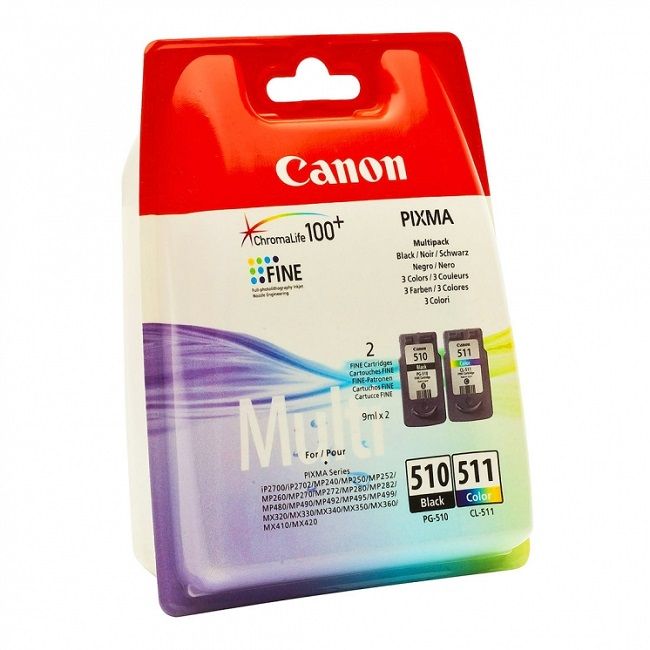 Картридж струйный Canon PG-510/CL-511 2970B010 многоцветный/черный набор