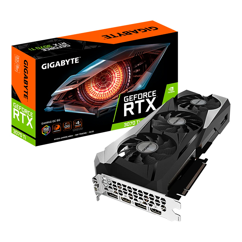 Видеокарта Gigabyte RTX3070Ti GAMING OC 8GB GDDR6X 256bit 2xHDMI 2xDP RTL