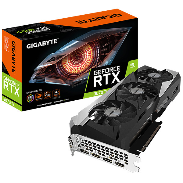 Видеокарта Gigabyte RTX3070Ti GAMING OC 8GB GDDR6X 256bit 2xHDMI 2xDP RTL