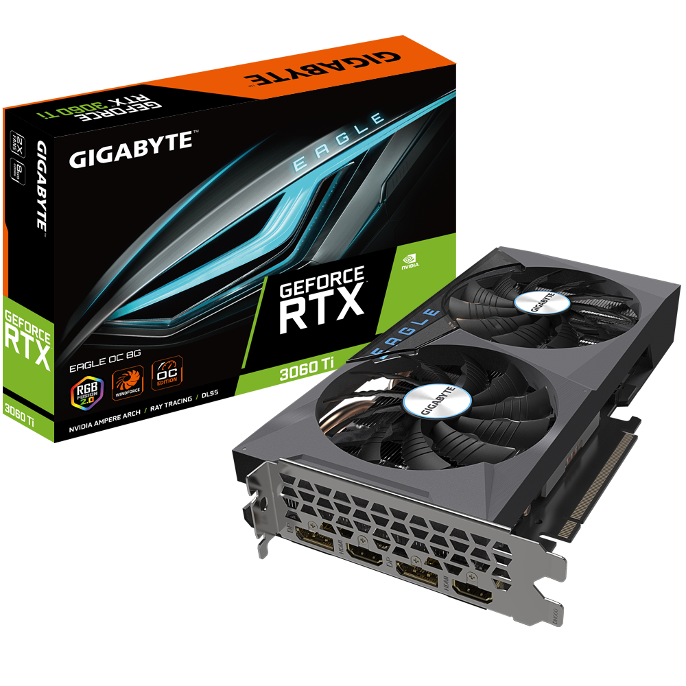 Видеокарта PCIE16 RTX3060TI 8GB LHR N306TEAGLE OC-8GD 2.0 GIGABYTE