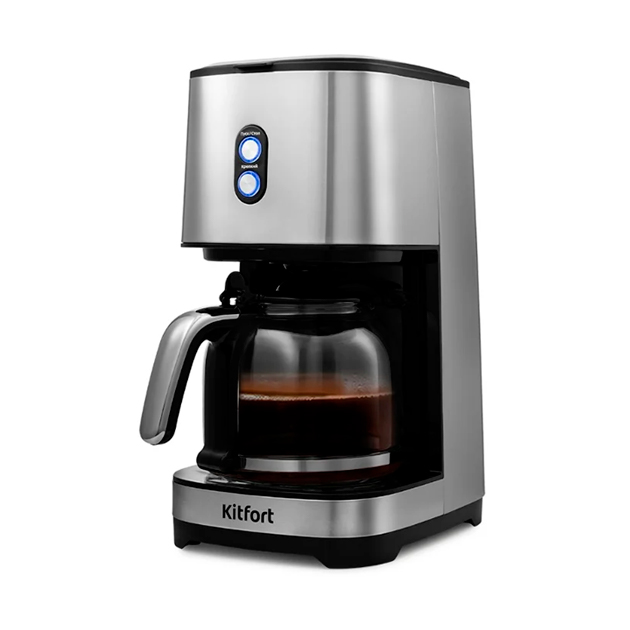 Кофеварка капельная Kitfort КТ-750 1050Вт черный/серебристый