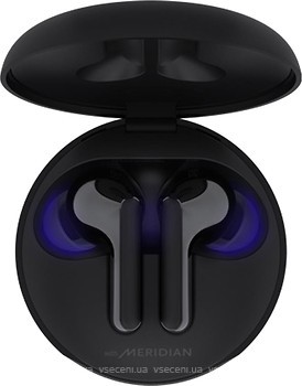Гарнитура вкладыши LG Tone Free FN6 черный беспроводные bluetooth в ушной раковине (HBS-FN6.ABRUBK)