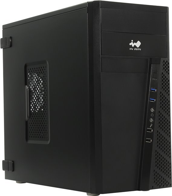 Корпус Mini Tower InWin EFS057 Black RB-S500HQ70 H U3*2+U2*2+A(HD) + Screwless + key lock