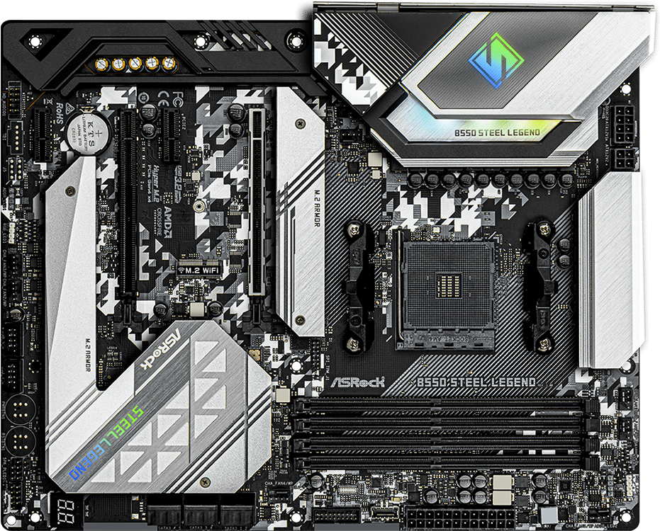 Материнская плата AMD B550 SAM4 ATX B550 STEEL LEGEND ASROCK