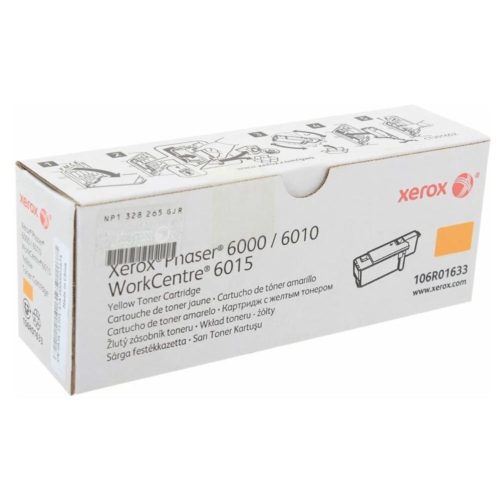 Картридж лазерный Xerox 106R01633 желтый (1000стр.) для Xerox Ph 6000/6010N/WC 6015