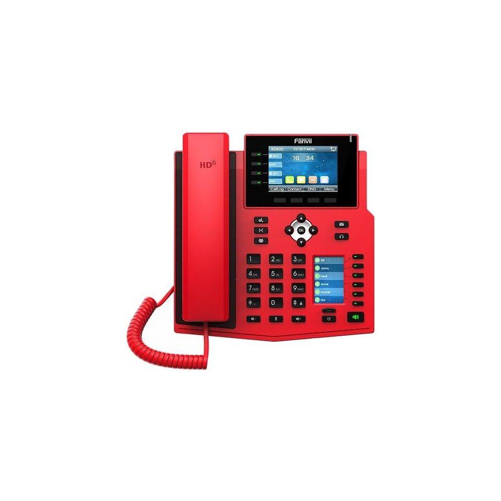 X5U-R Телефон IP Fanvil IP телефон 16 линий, цветной экран 3.5" + доп. цветной экран 2.4"