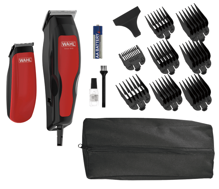 Машинка для стрижки Wahl Home Pro 100 Combo черный/красный (насадок в компл:8шт)