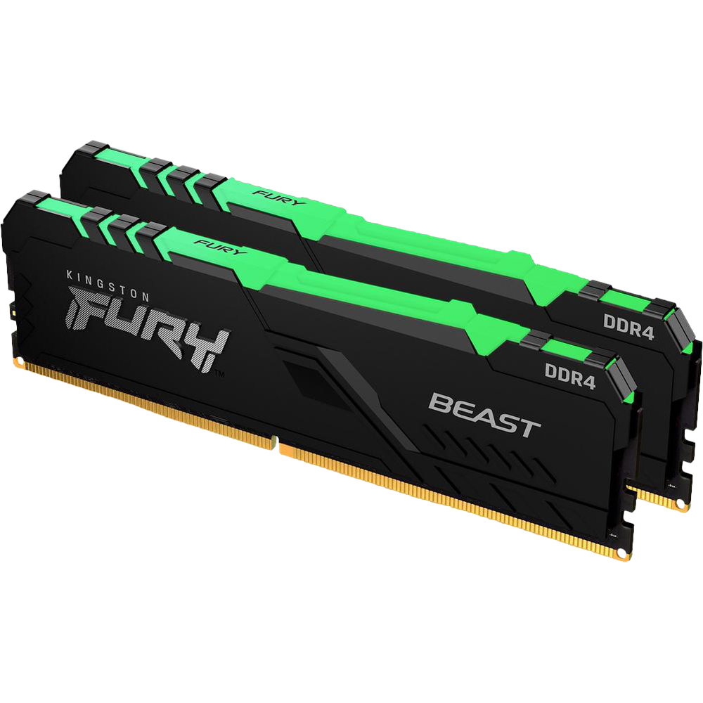 Оперативная память 32Gb DDR4 3200MHz Kingston Fury Beast RGB (KF432C16BB1AK2/32) (2x16Gb KIT)