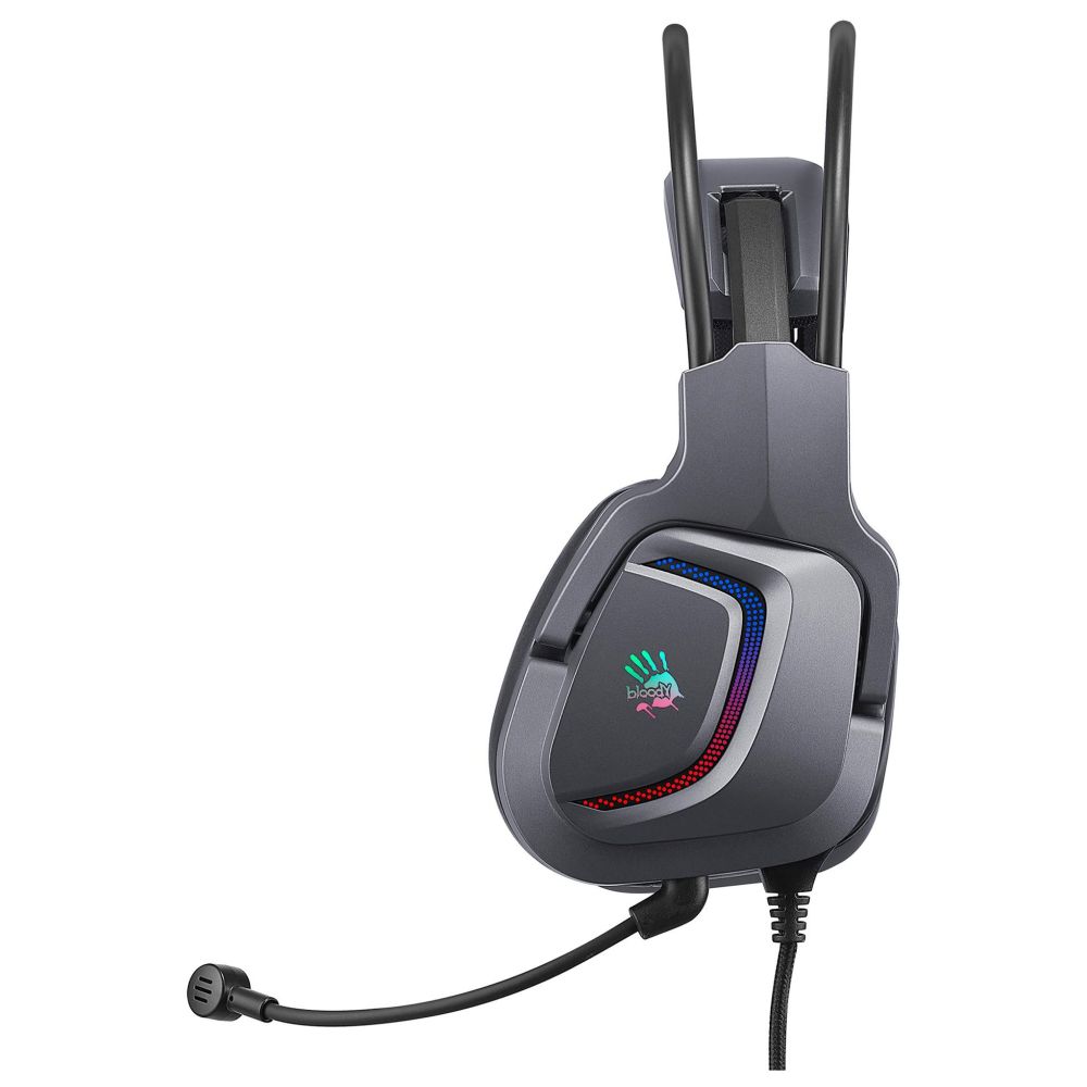 Наушники с микрофоном A4Tech Bloody G575 серый 2м мониторные USB оголовье (G575 USB/ GREY)
