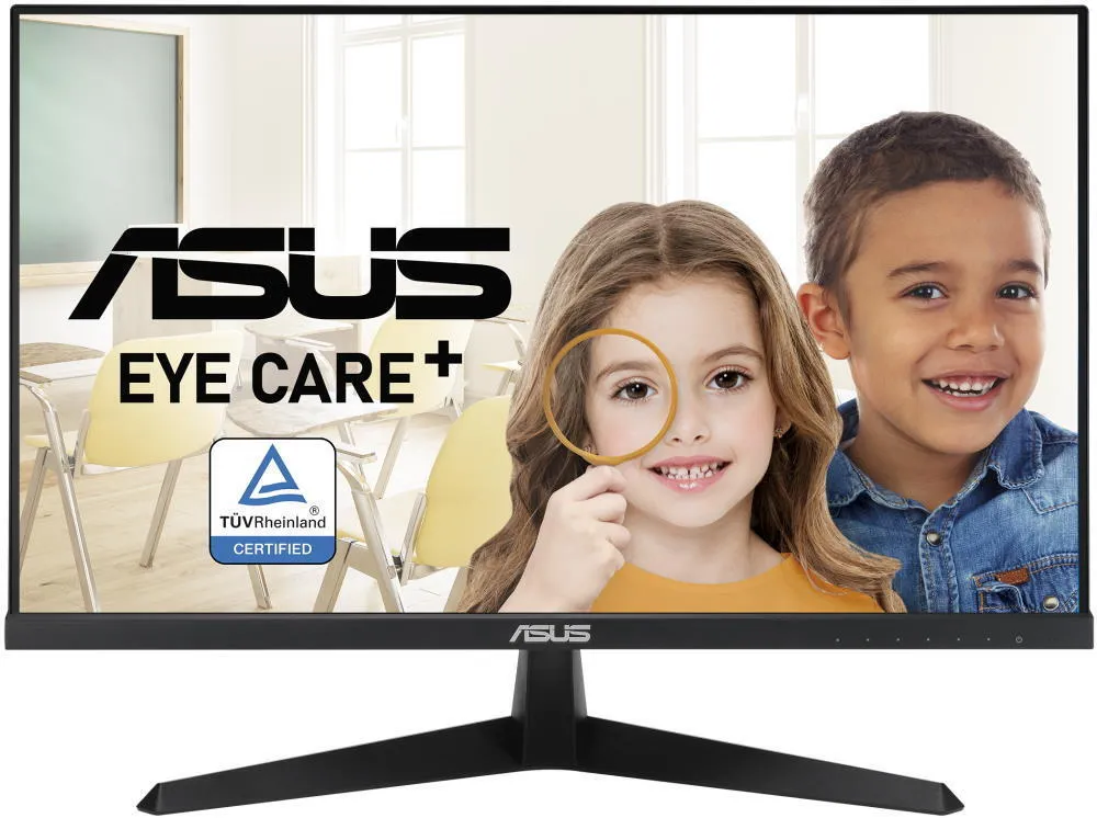 Монитор ASUS VY249HE 23.8" Full HD (1920 x 1080) IPS Monitor, 16:9, 75Hz, 1ms MPRT, 250cd/?, HDMI, VGA, 3.5mm jack, FreeSync, Eye Care+,  Low Blue Light, Flicker Free, Vesa