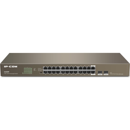 Коммутатор 24PORT 1000M 2SFP G1024F IP-COM