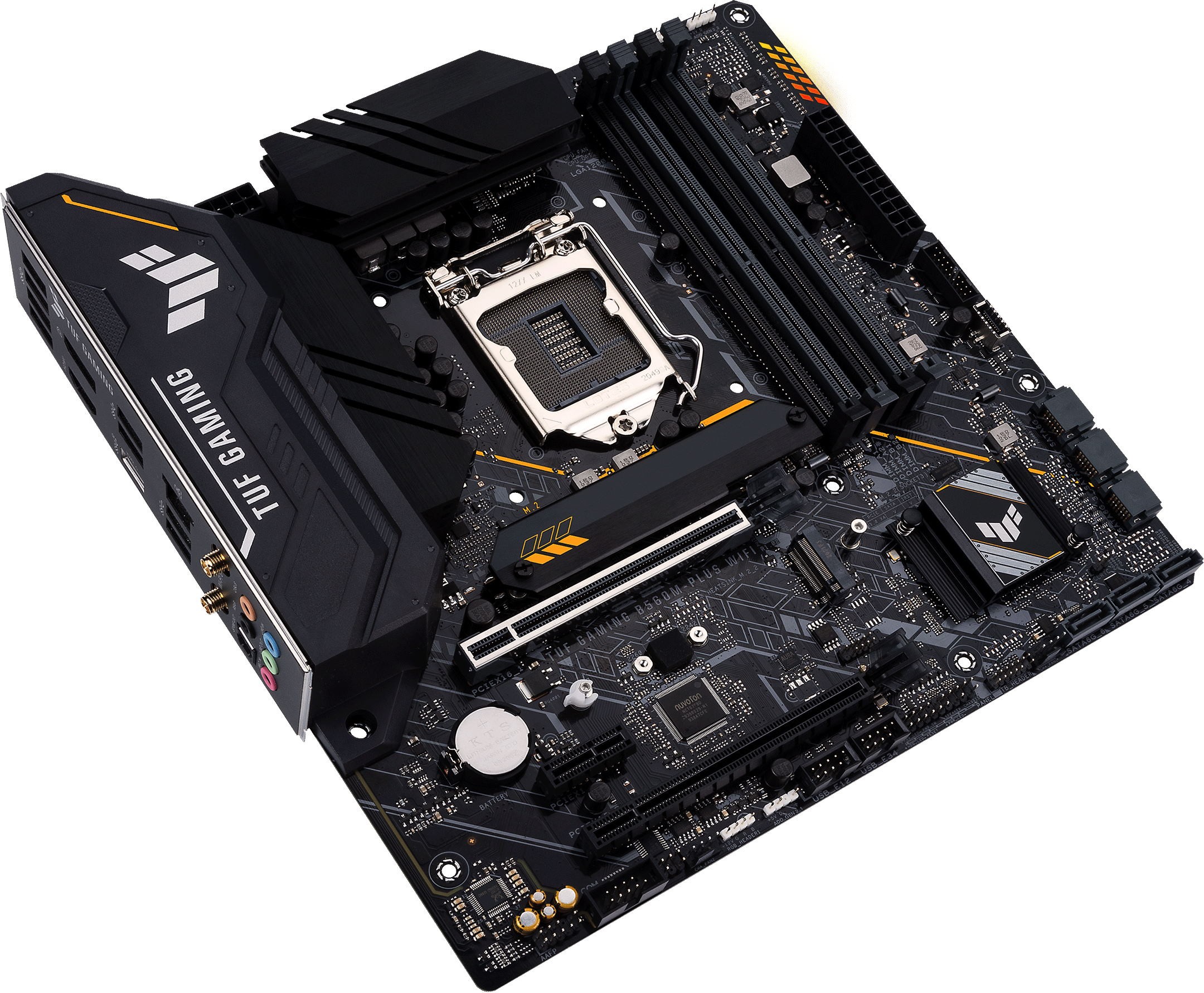 Asus TUF GAMING B560M-PLUS WIFI RTL {LGA1200, B560, 4*DDR4, DP+HDMI, CrossFireX, SATA3 + RAID, Audio, Gb LAN, USB 3.2*6, USB 2.0*6, COM*1 header (w/o cable), mATX}