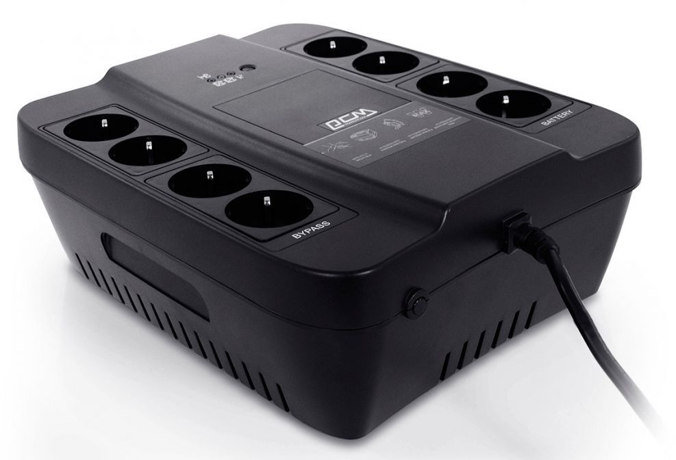 ИБП SPD-650N, 650 ВA, 390 Вт, 4 евророзетки с резервным питанием, 4 евророзетки с фильтрацией