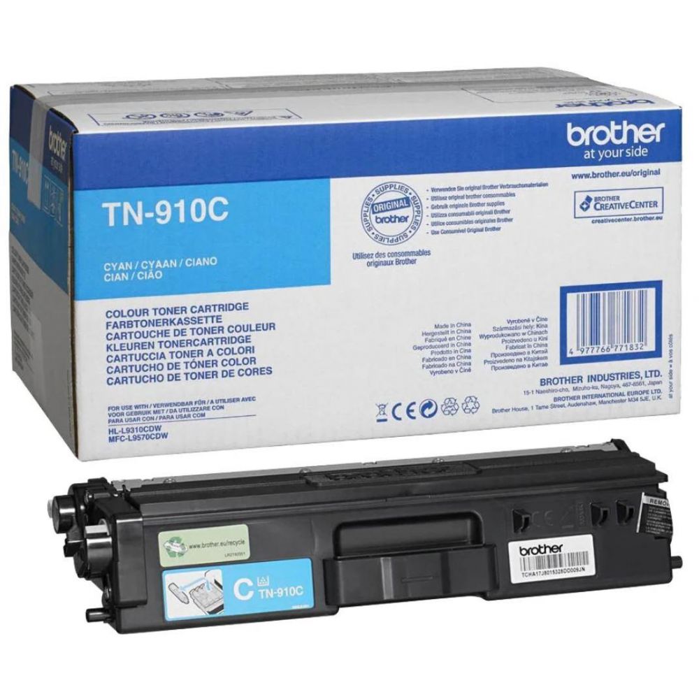 Картридж лазерный Brother TN910C голубой (9000стр.) для Brother HL-L9310CDW/MFC-L9570CDW