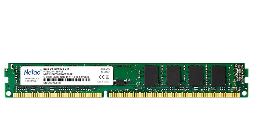 Оперативная память 8Gb DDR-III 1600MHz Netac (NTBSD3P16SP-08)
