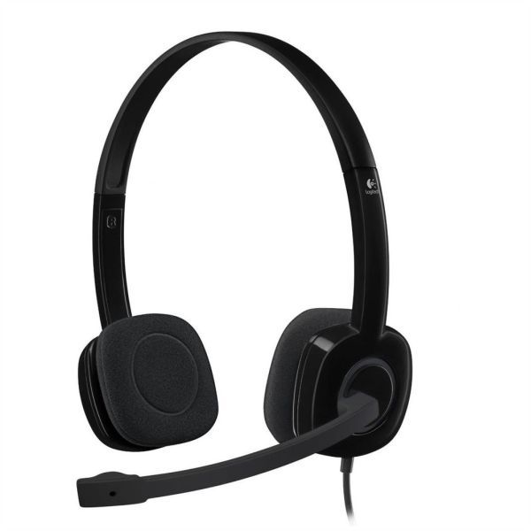 Наушники Logitech H151 [накладные, открытые, 20-20000 Гц, микр., каб. 1.8м, 3.5мм]