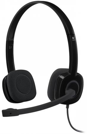 Наушники Logitech H151 [накладные, открытые, 20-20000 Гц, микр., каб. 1.8м, 3.5мм]