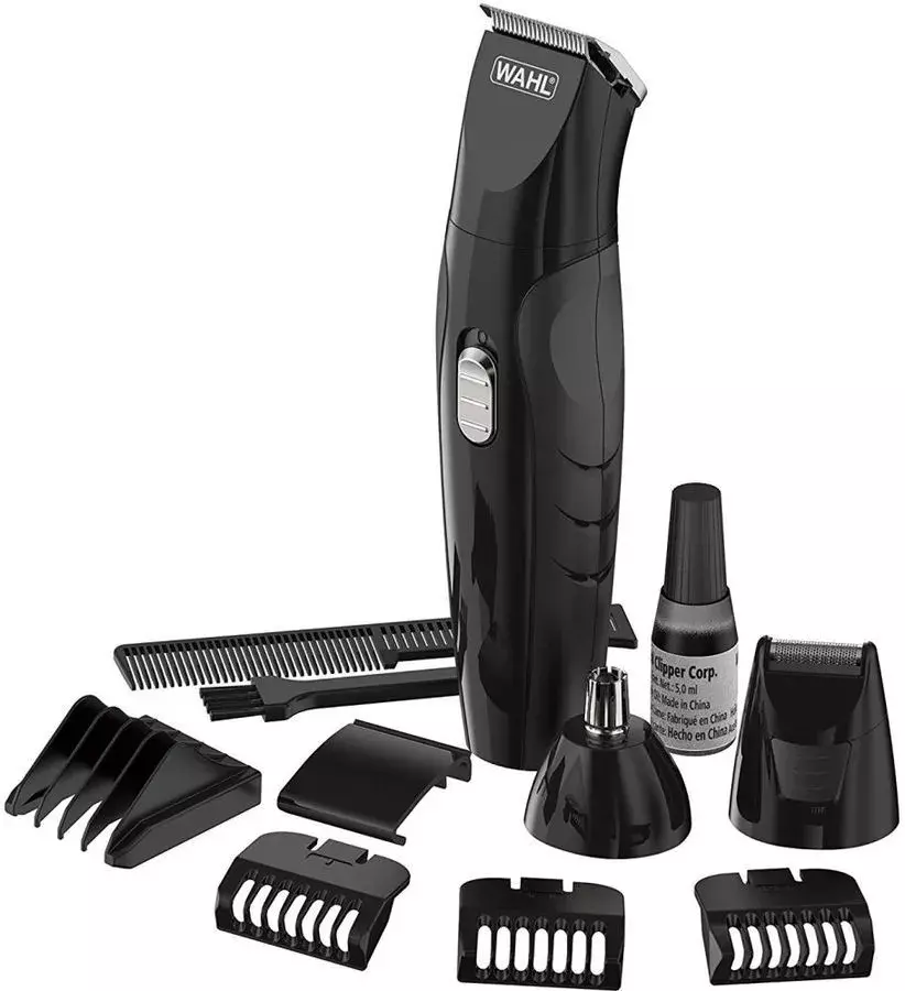 Машинка для стрижки Wahl All in One rechargeable черный (насадок в компл:4шт)