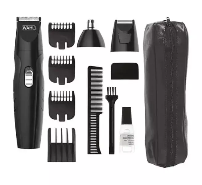 Машинка для стрижки Wahl All in One rechargeable черный (насадок в компл:4шт)