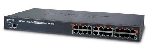 PLANET 12-Port 802.3at Managed Gigabit Power over Ethernet Injector Hub (full power - 200W)