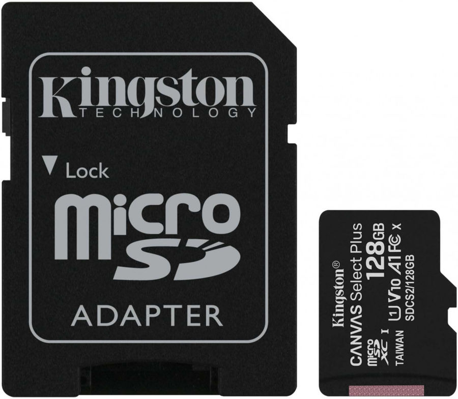 Карта памяти MICRO SDXC 128GB UHS-I W/ADAPTER SDCS2/128GB KINGSTON