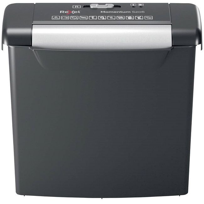 Шредер Rexel Momentum S206 EU черный (секр.Р-2) ленты 6лист. 9лтр.