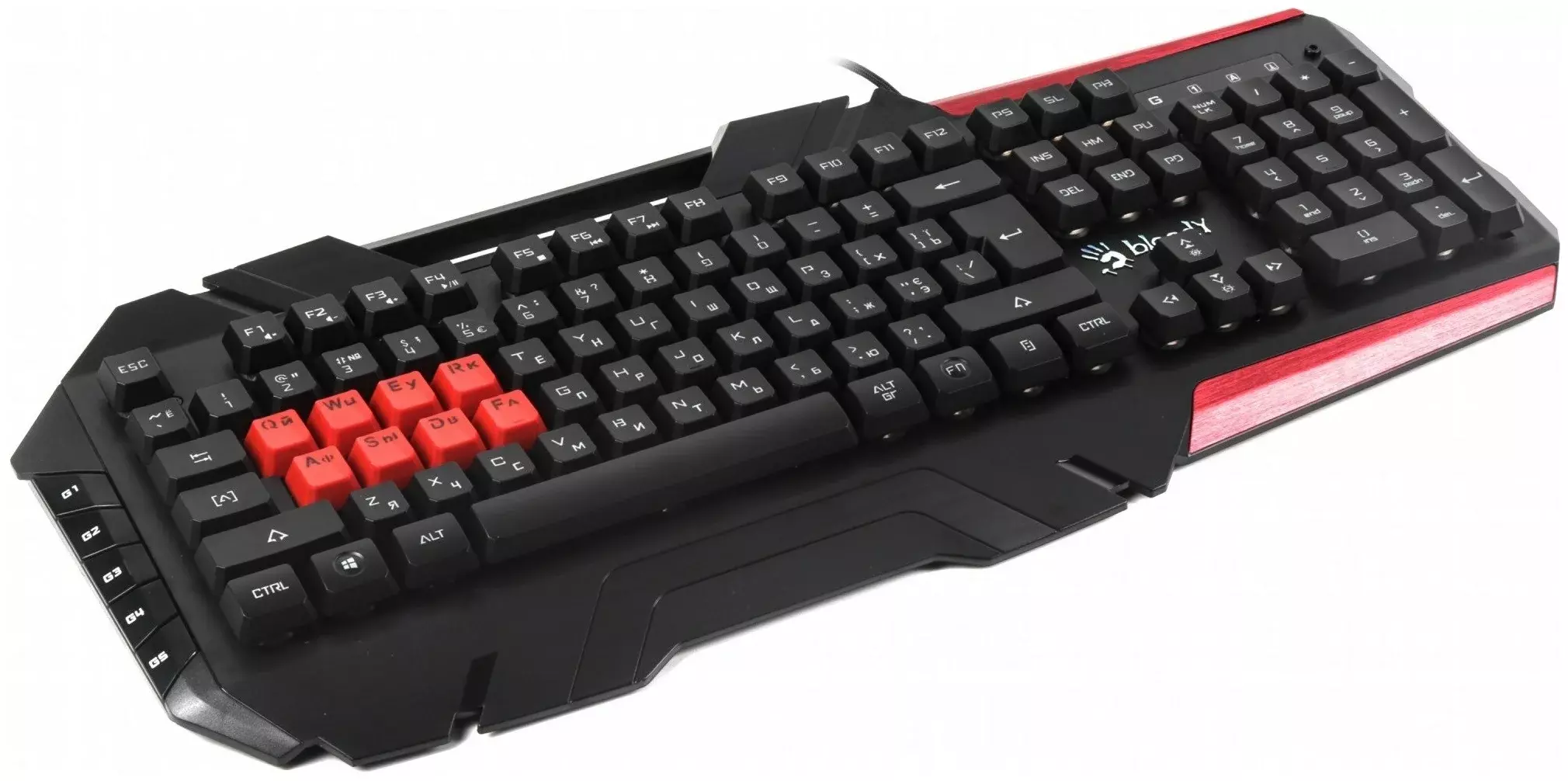 Клавиатура A4Tech B3590R черный/красный USB LED