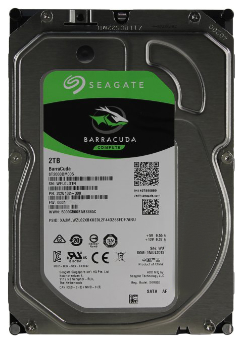 HDD 3.5" Seagate 2.0Tb <ST2000DM005> SATA3, 5400rpm, 256Mb (Barracuda)