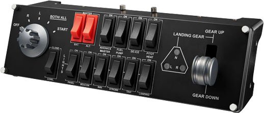 Панель управления Logitech G Saitek Pro Flight Switch Panel черный USB виброотдача