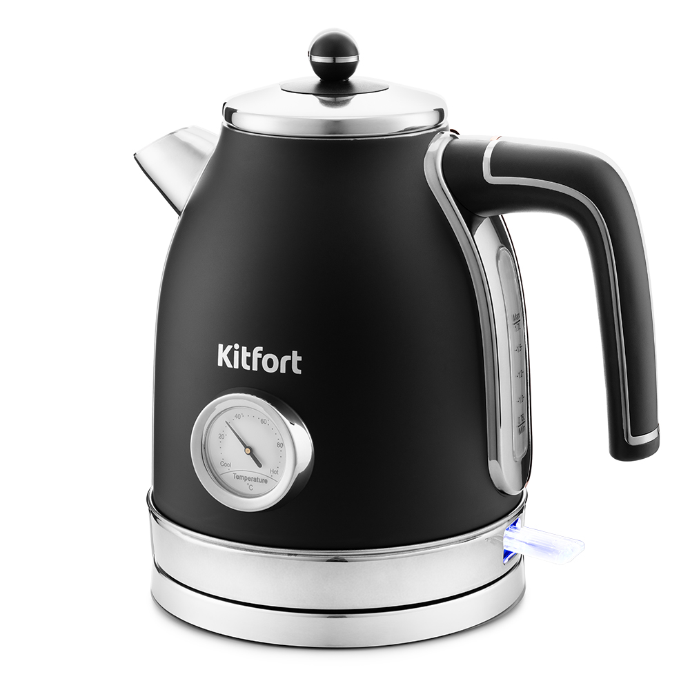 Чайник электрический Kitfort KT-6102-1 черный (корпус: нержавеющая сталь)