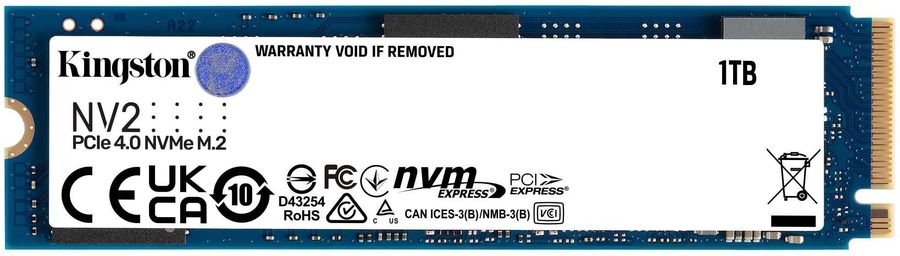 SSD накопитель Kingston 1TB M.2 2280 PCIe4x4(SNV2S/1000G)