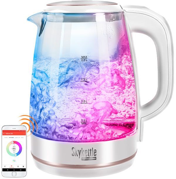 Чайник электрический Redmond RK-G203S 2л. 2200Вт белый (корпус: пластик)
