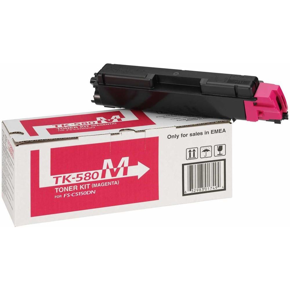 Картридж лазерный Kyocera TK-580M 1T02KTBNL0 пурпурный (2800стр.) для Kyocera FS-C5150DN