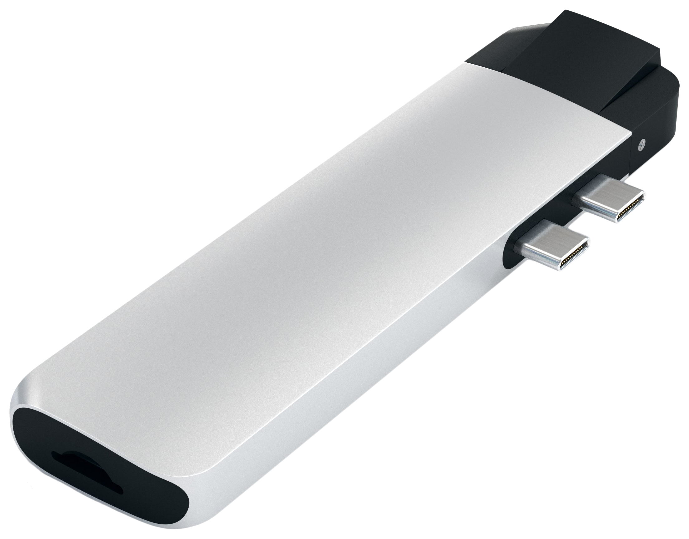 USB-хаб Satechi Aluminum Pro Hub with Ethernet Цвет серебряный.