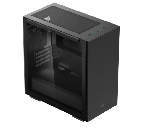 Корпус Deepcool MACUBE 110 BK без БП, боковое окно (закаленное стекло), черный, mATX